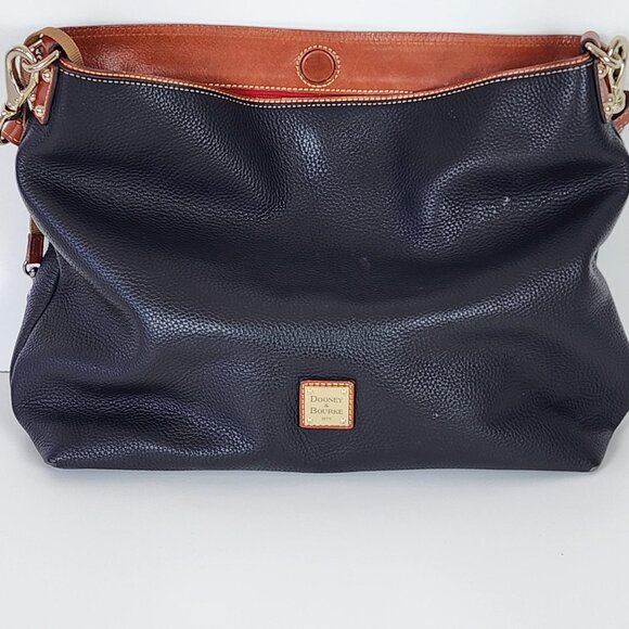 Dooney & Bourke 1975 Pebbled Leather Hobo Bag – Classic Boho-Chic Style 🤎 - Picture 1 of 3